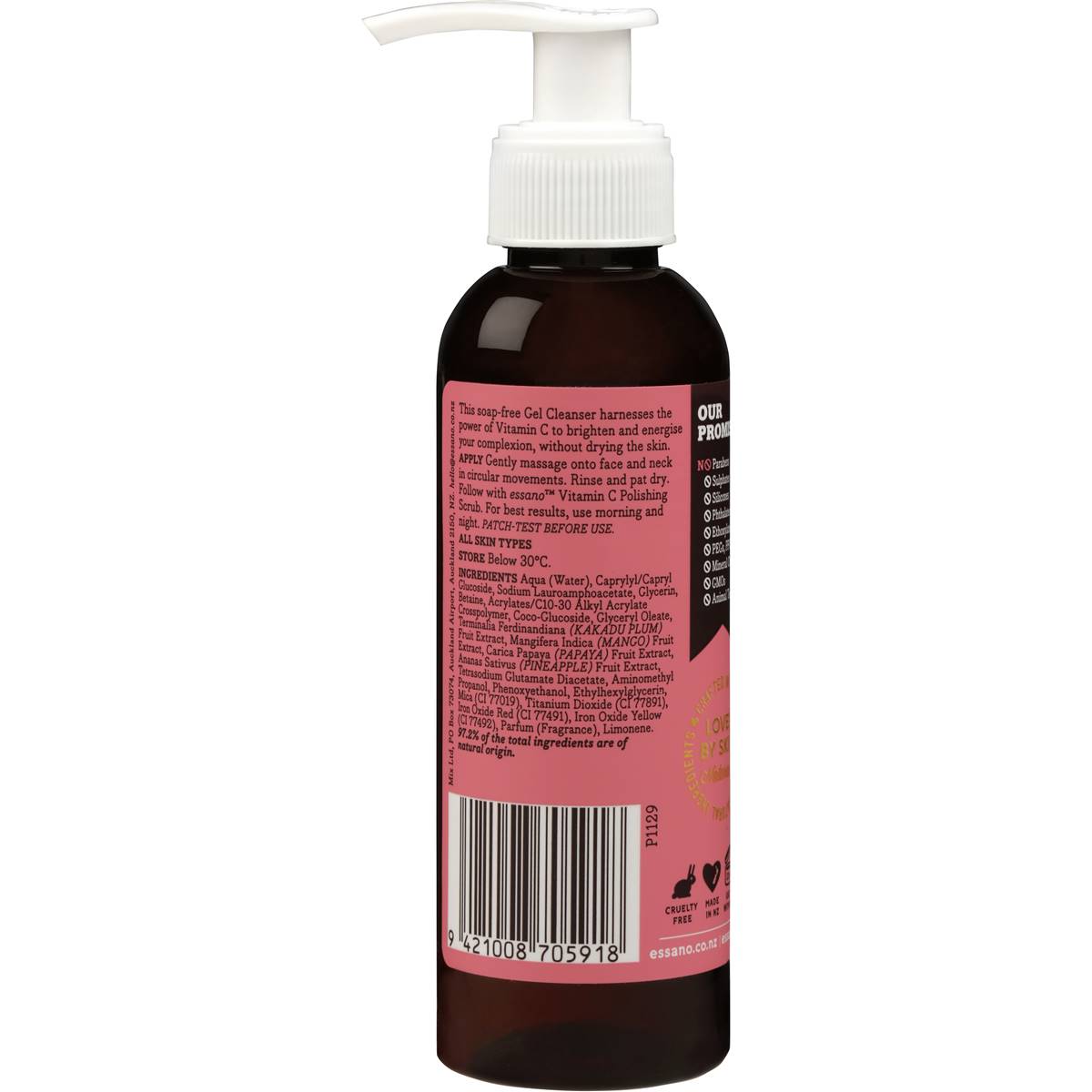 Essano Vitamin Brightening C Gel Cleanser 100ml Woolworths