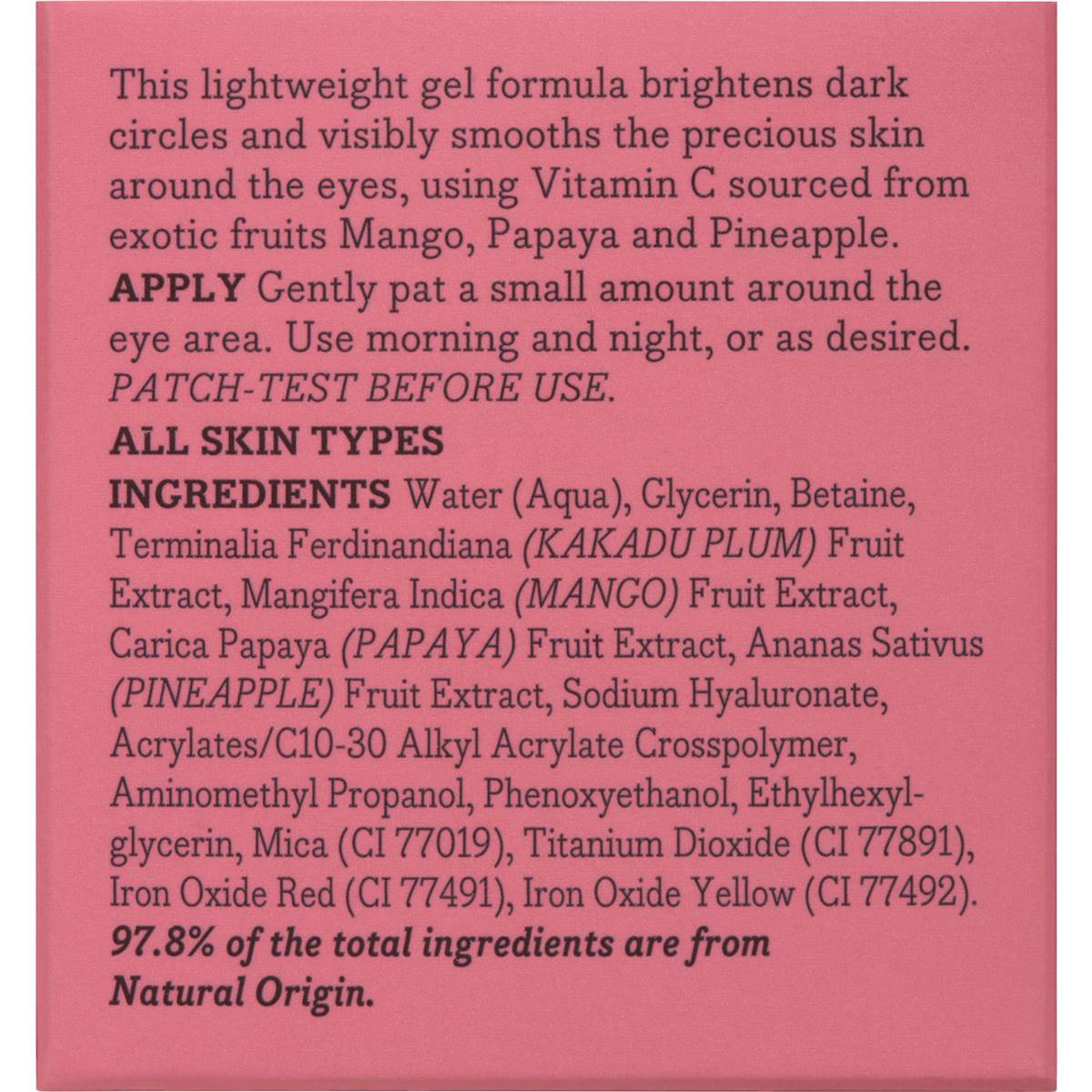 Essano Vitamin C Brightening Eye Gel 10g Woolworths