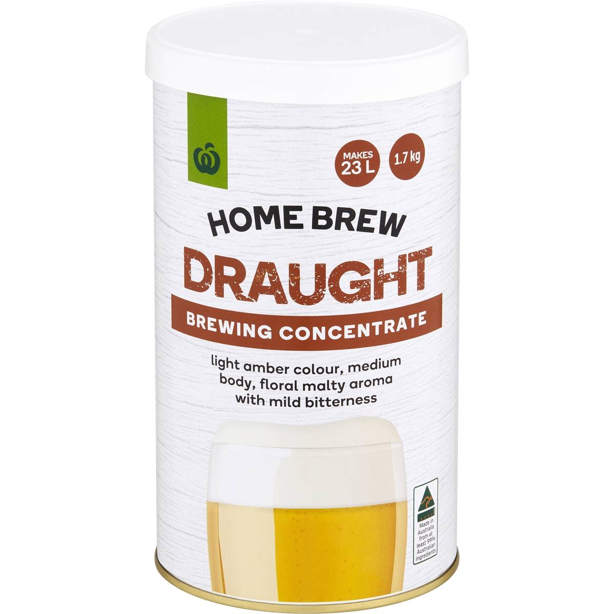Woolworths Home Brew Draught 1.7kg Woolworths