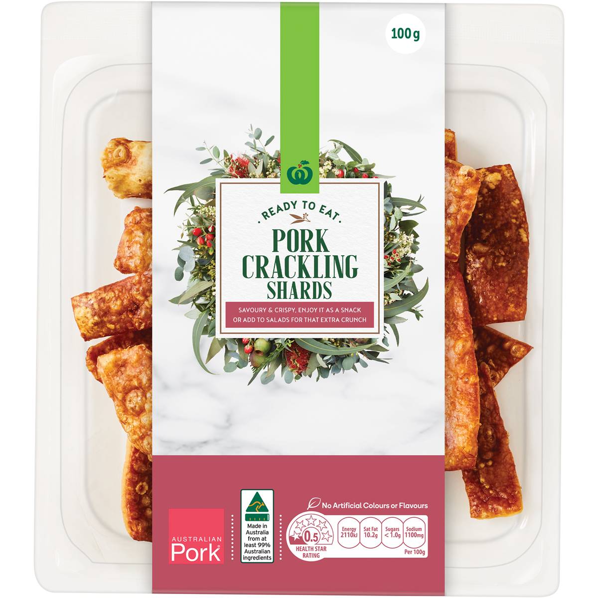 Woolworths Pork Crackling Shards 100g Woolworths