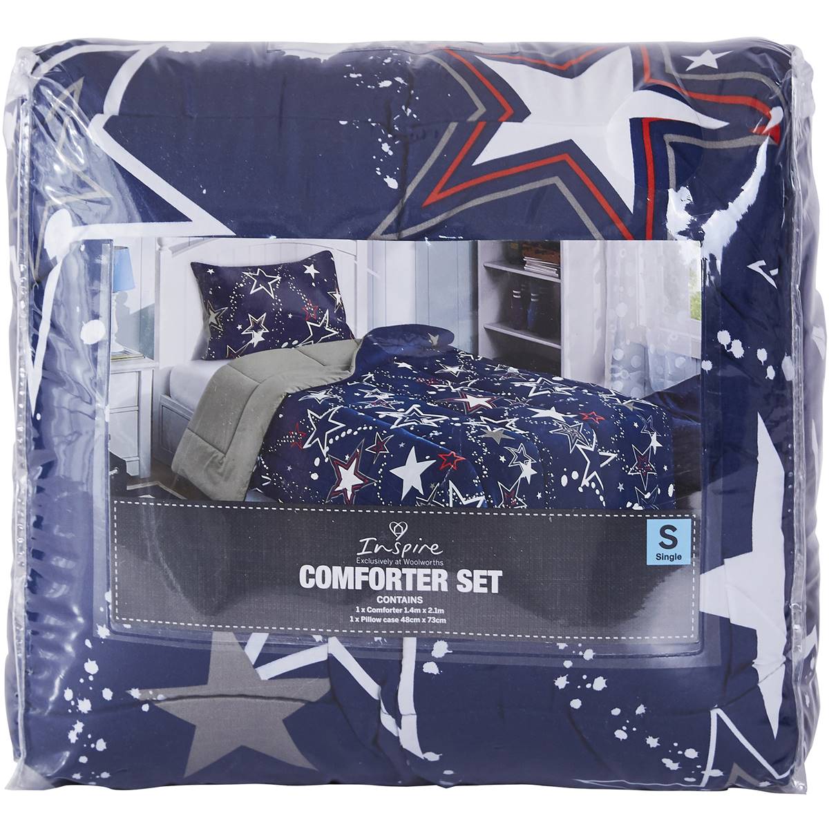 Inspire Comforter Set Single Size Boys Each Woolworths