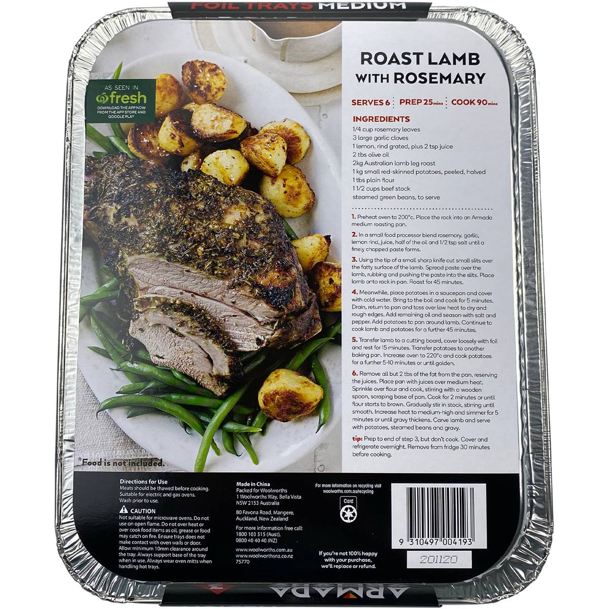 Woolworths Bbq Foil Tray Medium 3pk Woolworths