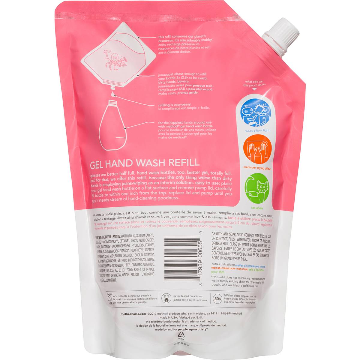 Method Gel Hand Wash Refill Pink Grapefruit 1l Woolworths