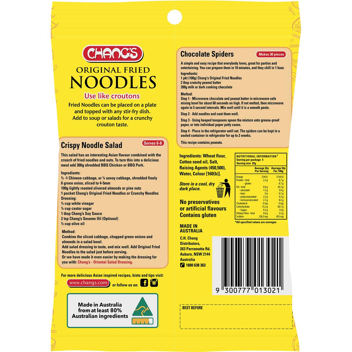 Chang's Fried Noodles 100g Woolworths