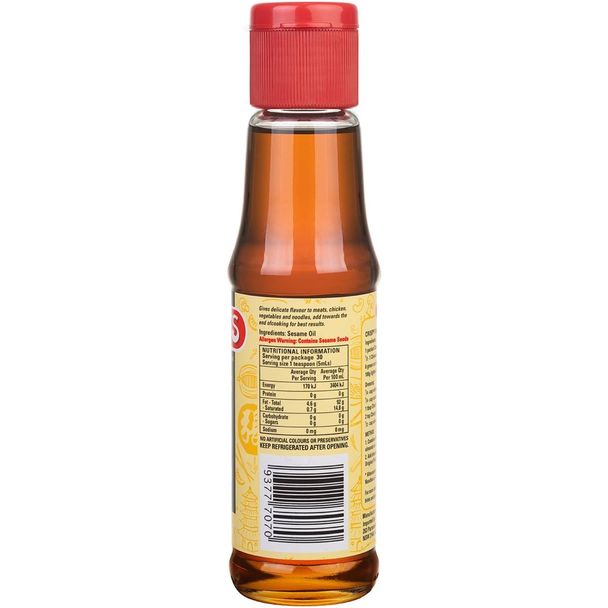 Chang's Sesame Oil 150ml Woolworths