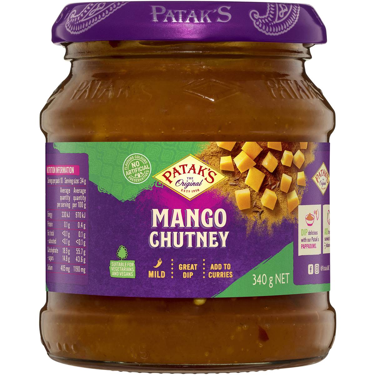 Patak's Mango Chutney 340g Woolworths