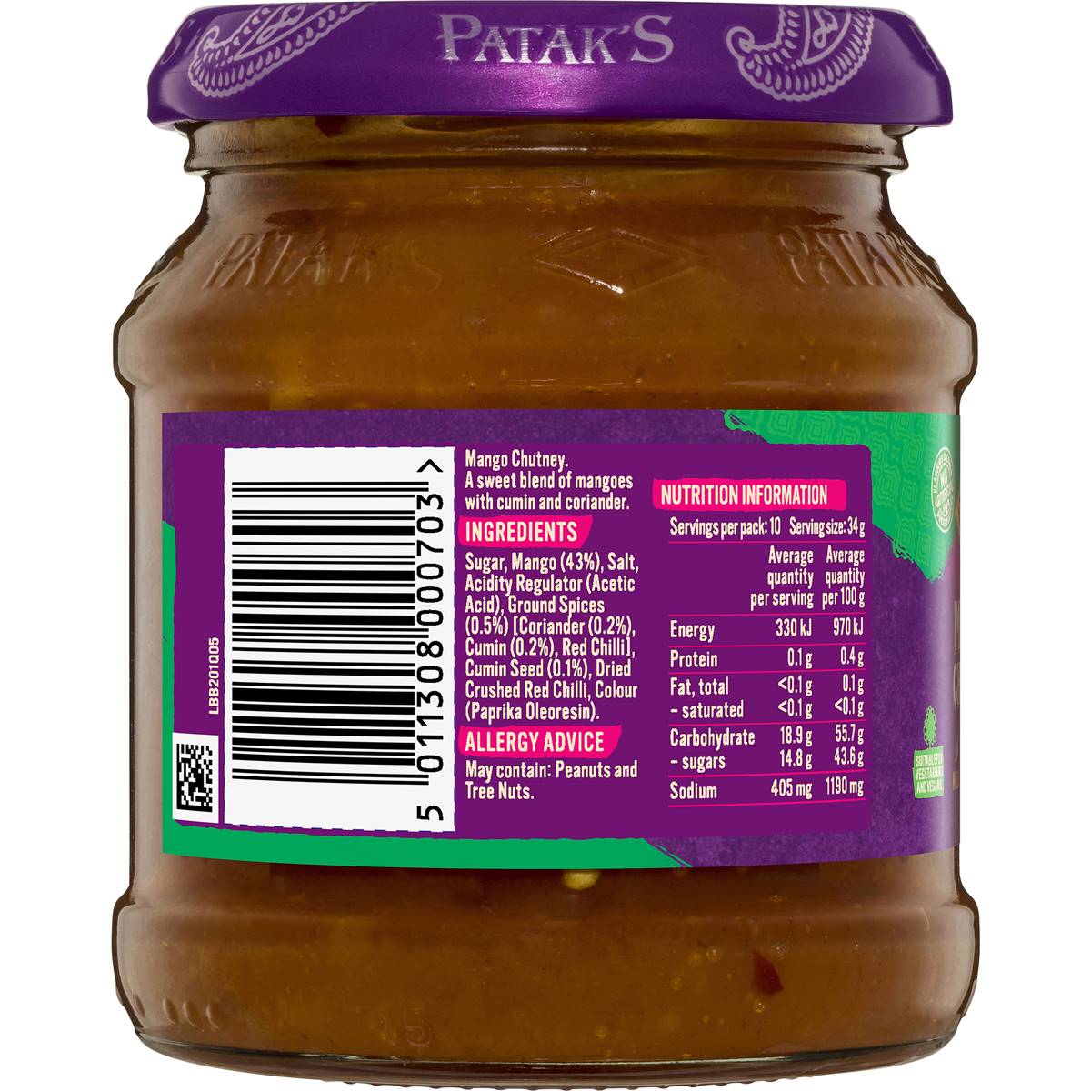 Patak's Mango Chutney 340g | Woolworths