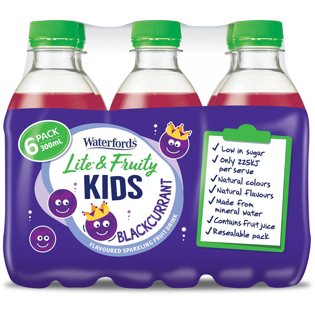 Waterfords Lite & Fruity Blackcurrent Sparkling Fruit Drink
