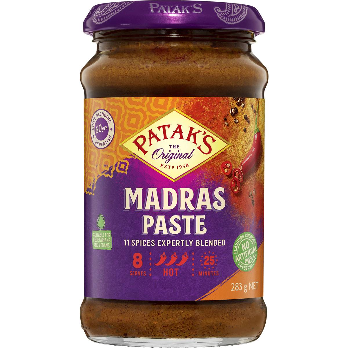 Patak's Paste Curry Madras 283g Woolworths