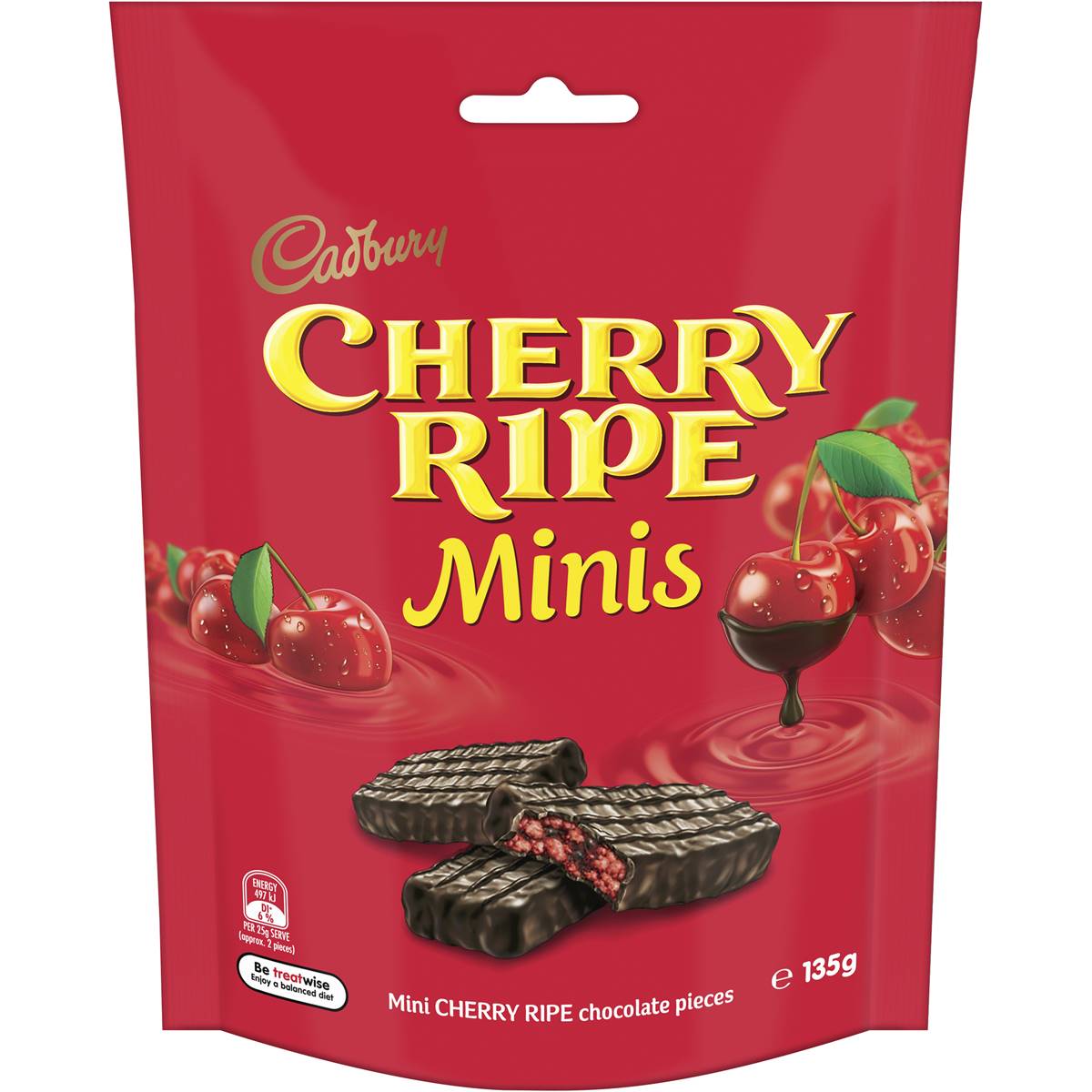 Cadbury Cherry Ripe Bites 135g Woolworths