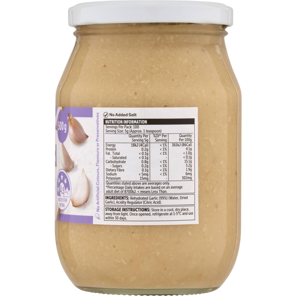 Woolworths Minced Garlic 500g Woolworths