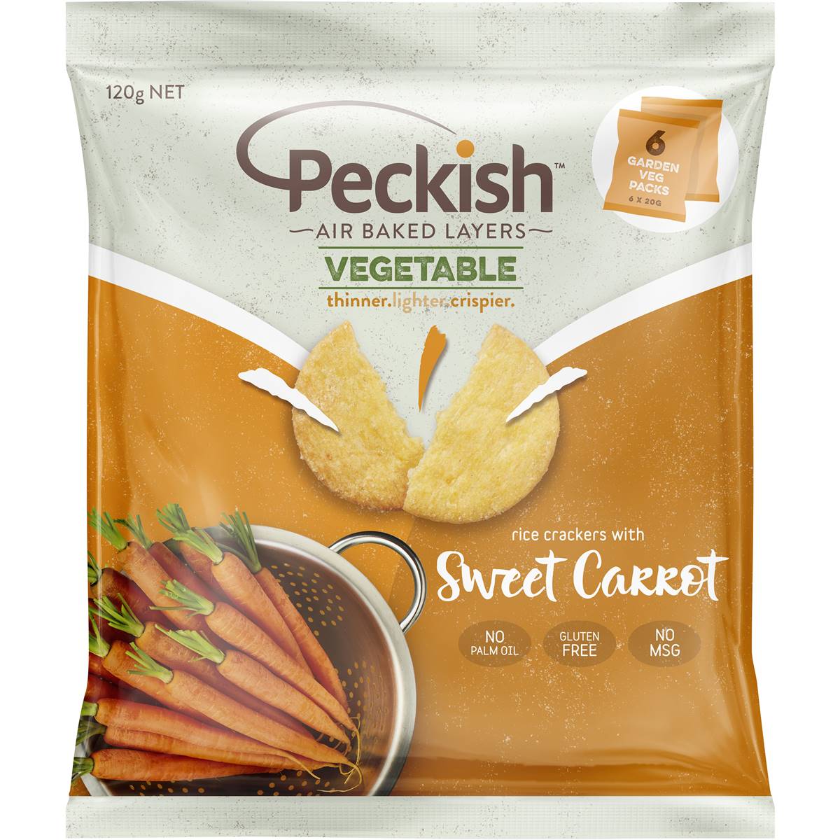 Peckish Rice Crackers With Sweet Carrot Multibag