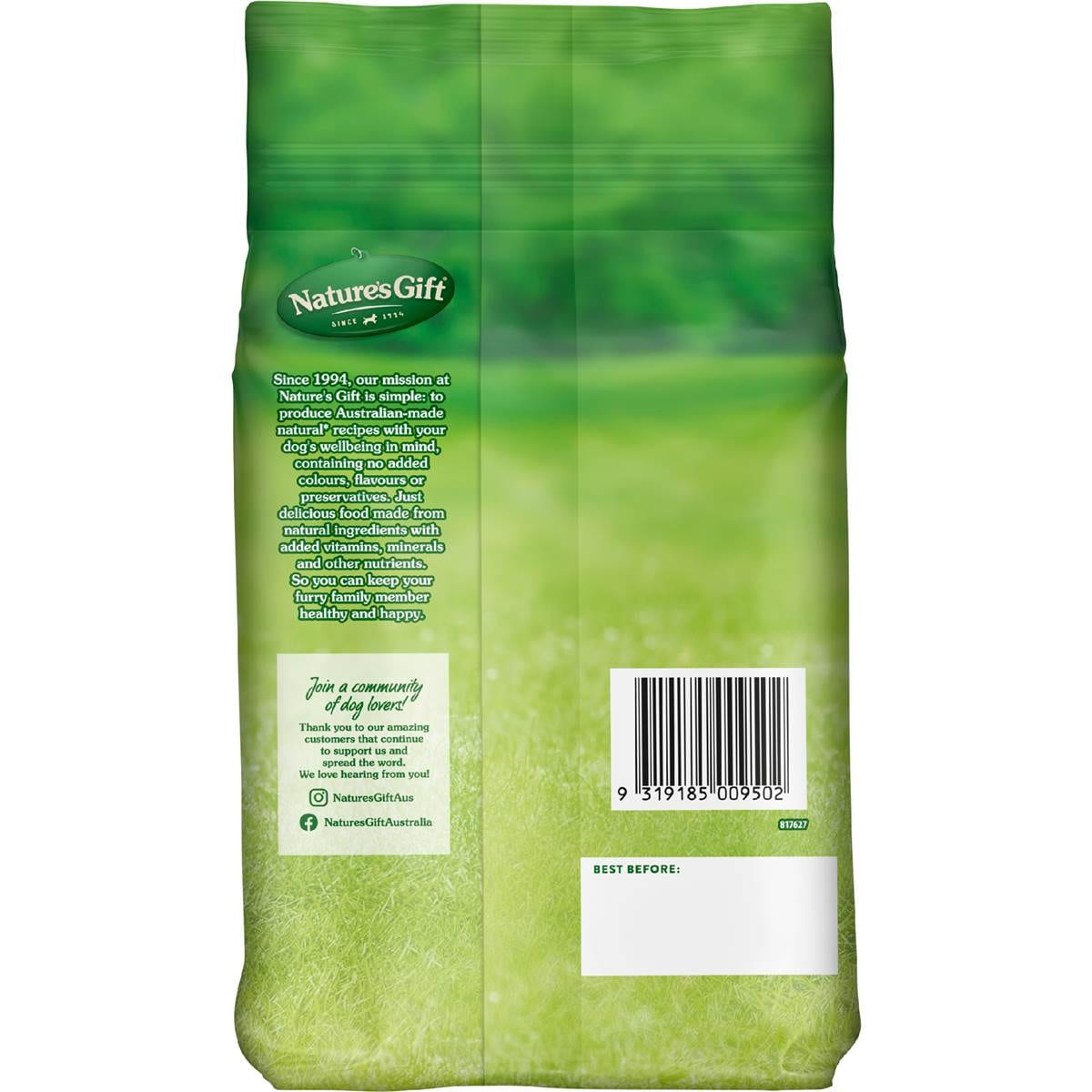 Nature's Gift Chilled Fresh Dog Food Meatballs With Chicken 700g