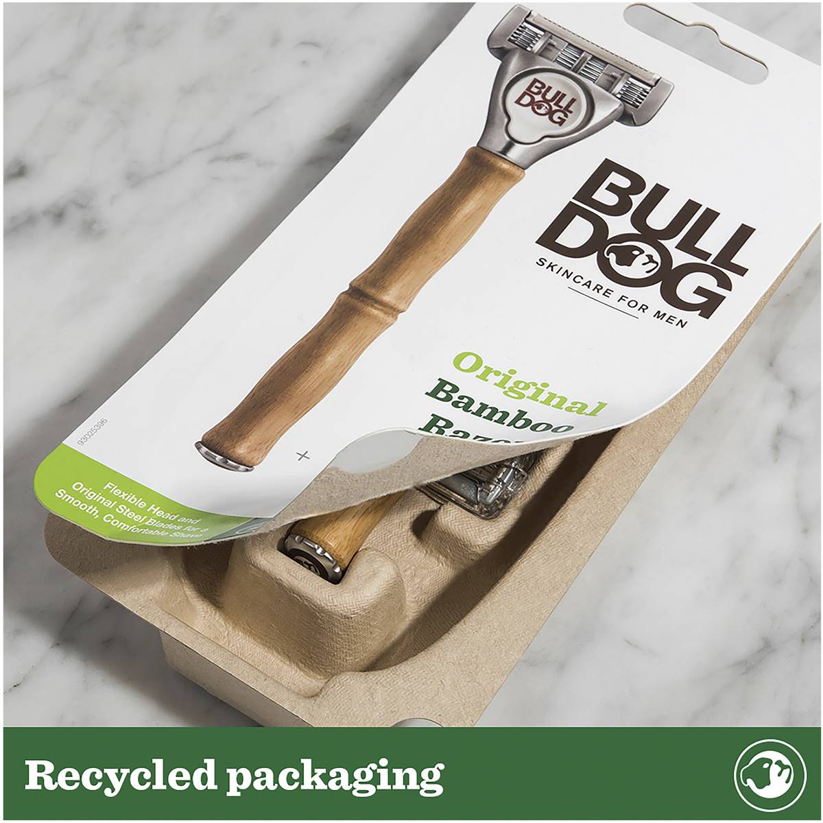 Bulldog Original Bamboo Razor Handle + 2 Refills Each Woolworths