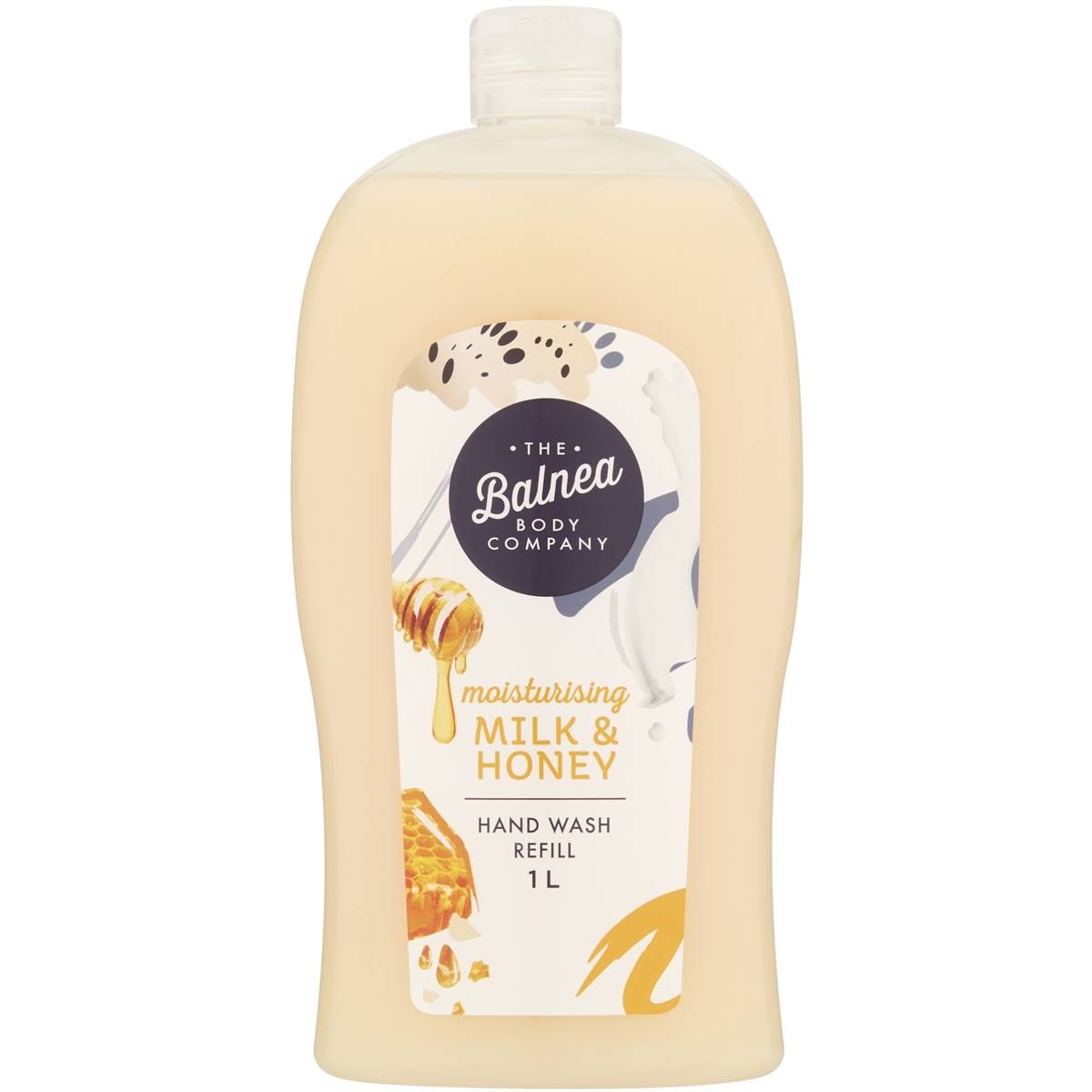 The Balnea Body Company Moisturising Milk & Honey Hand Wash Refill 1l