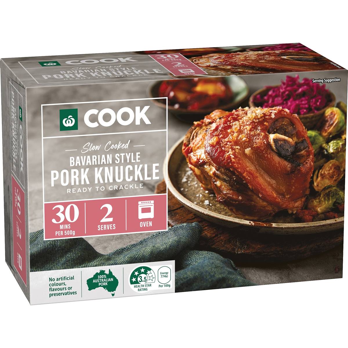 Woolworths Cook Pork Knuckle 630g 1.3kg Woolworths
