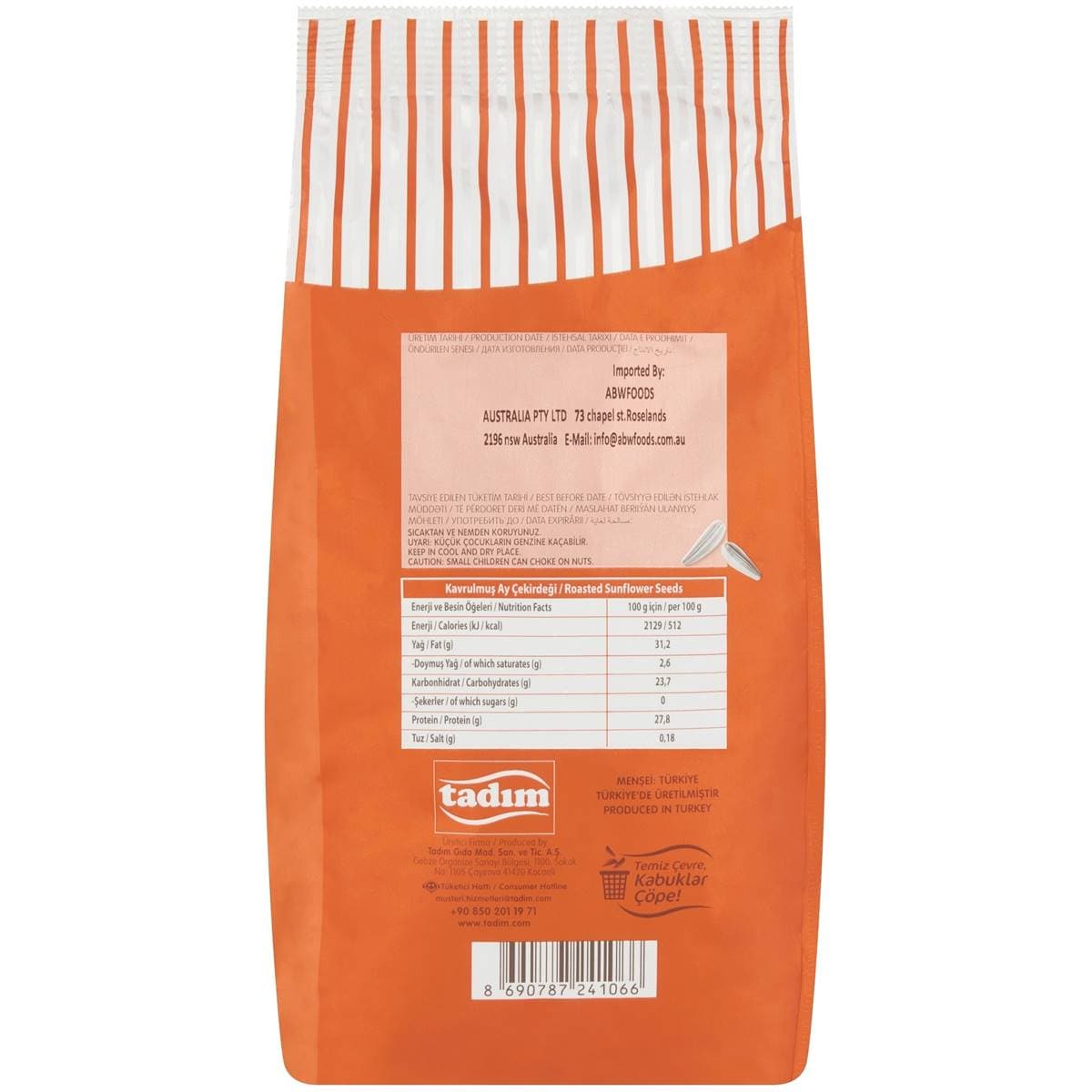 Tadim Roasted Sunflower Seeds 330g Woolworths