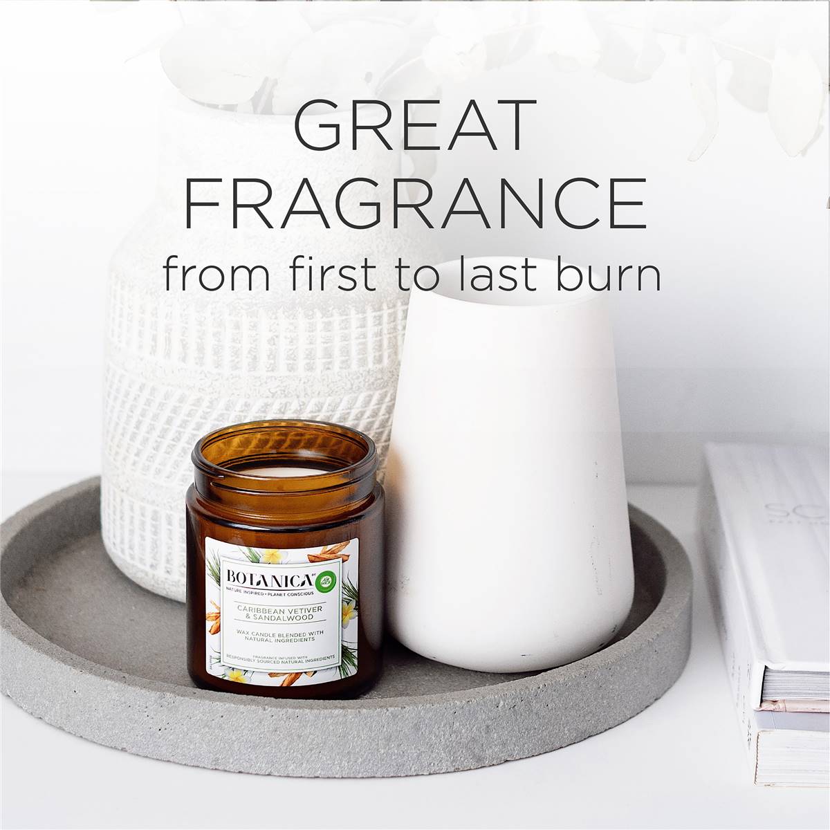 Botanica Caribbean Vetiver & Sandalwood Candle 205g Woolworths