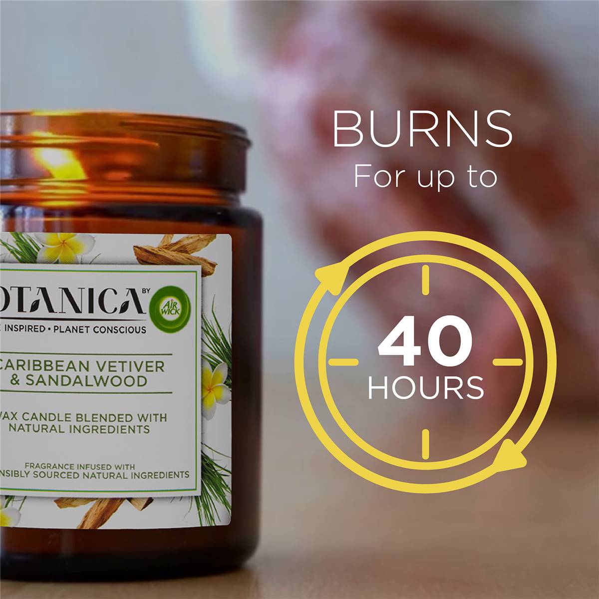 Botanica Caribbean Vetiver & Sandalwood Candle 205g Woolworths