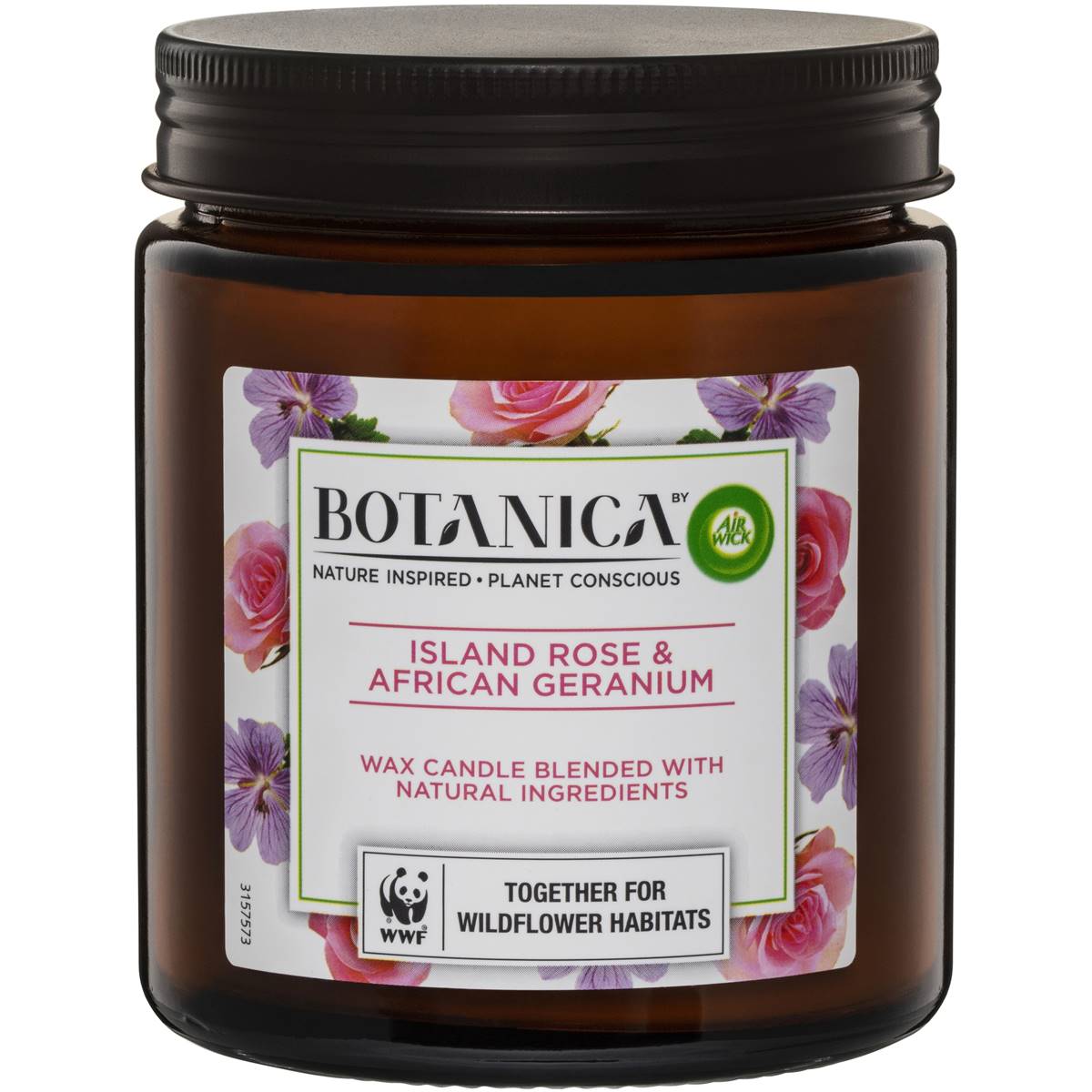 Botanica Island Rose & African Geranium Candle 205g Woolworths