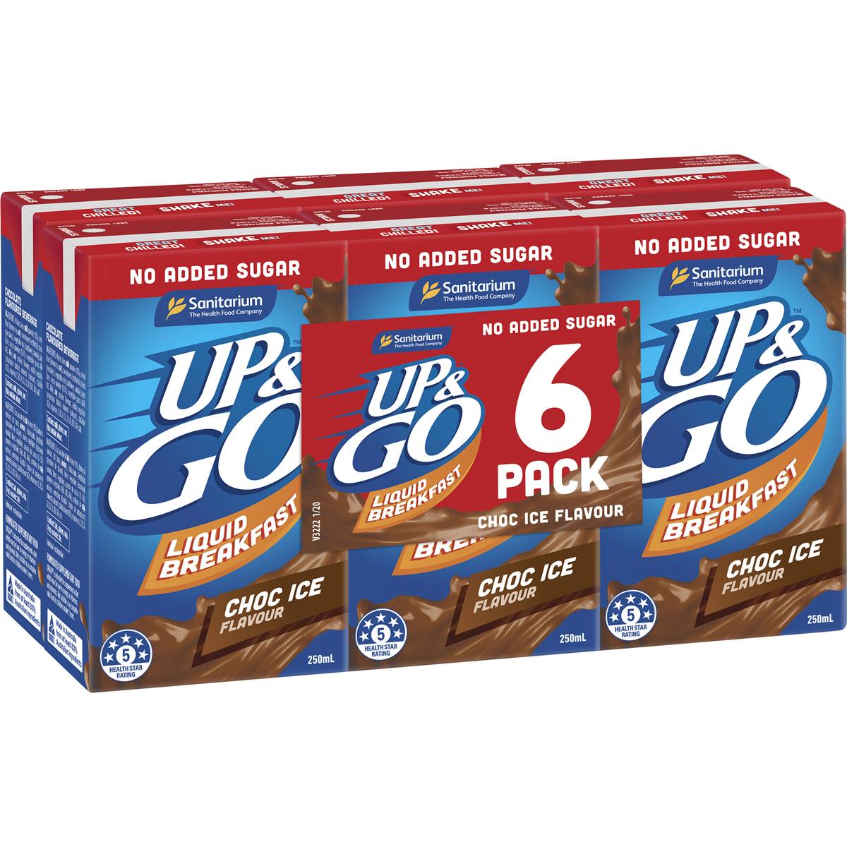 Sanitarium Up&go Liquid Breakfast No Added Sugar Choc Ice