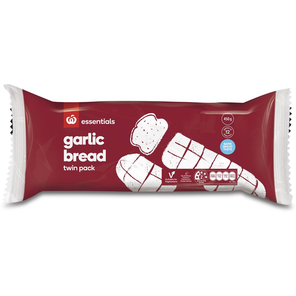 Essentials Garlic Bread 450g Woolworths