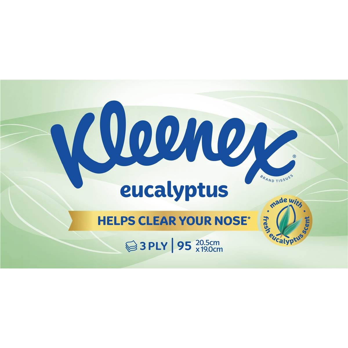 Kleenex Eucalyptus 3 Ply Facial Tissues 95 Pack Woolworths