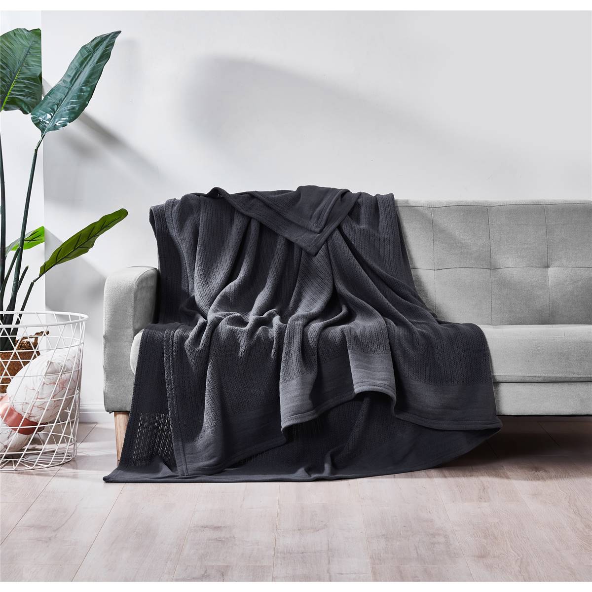 Inspire Cotton Blanket Queen Assorted Each Woolworths