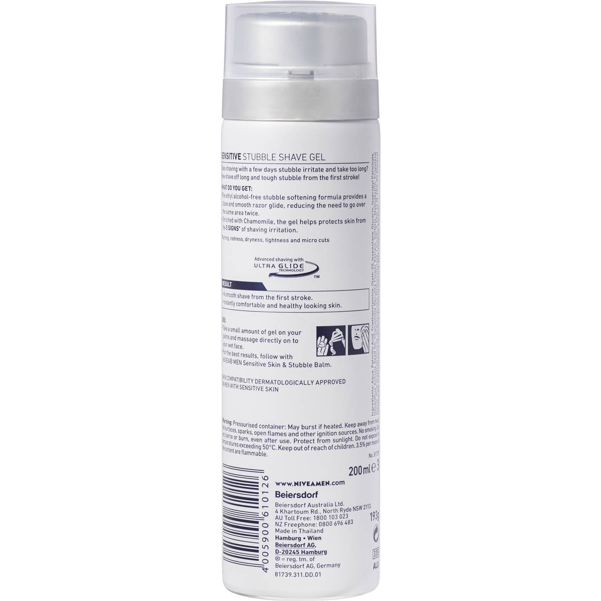 Nivea Men Sensitive Antiirritation Stubble Shaving Gel 200ml Woolworths