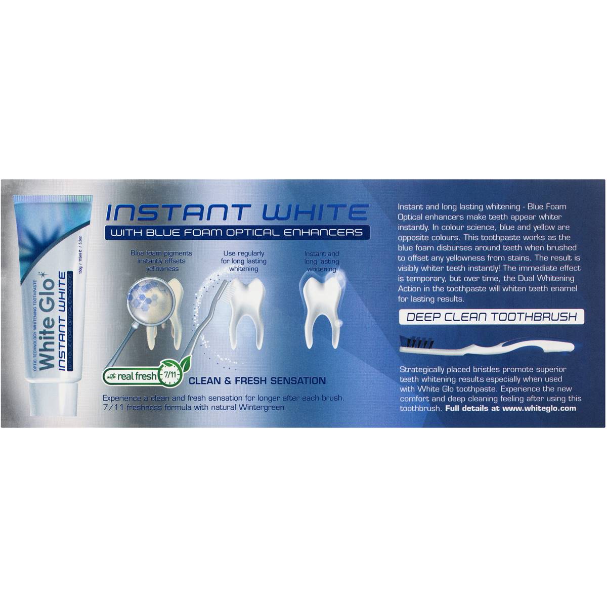 White Glo Instant White Toothpaste 150g | Woolworths