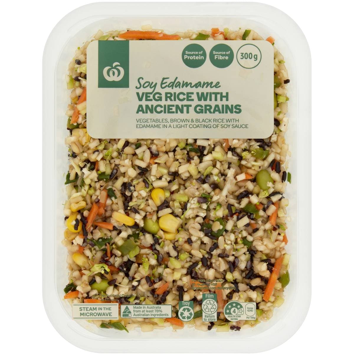 Woolworths Soy Edamame Veg Rice With Ancient Grains 300g Woolworths
