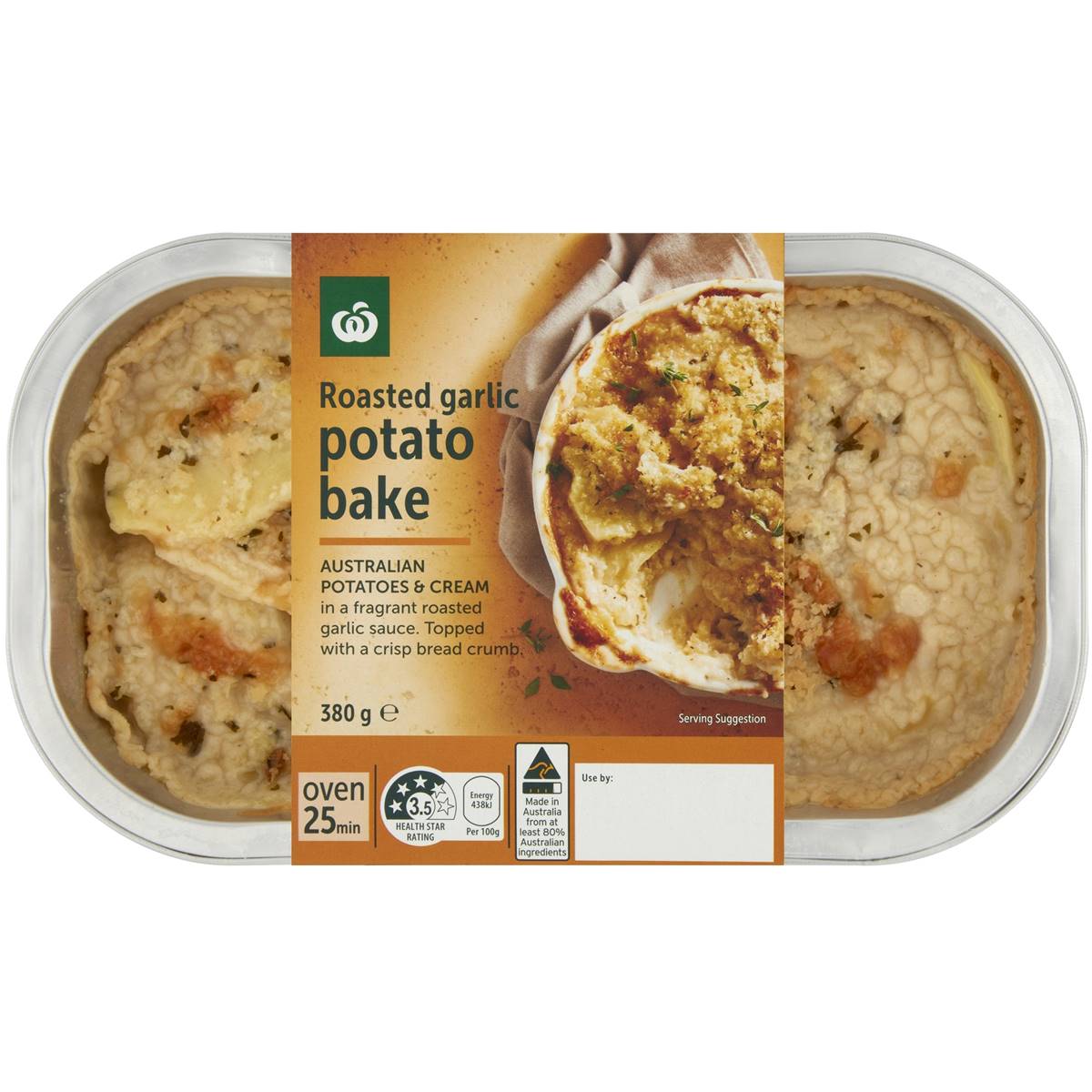 Woolworths Roasted Garlic Potato Bake 380g Woolworths