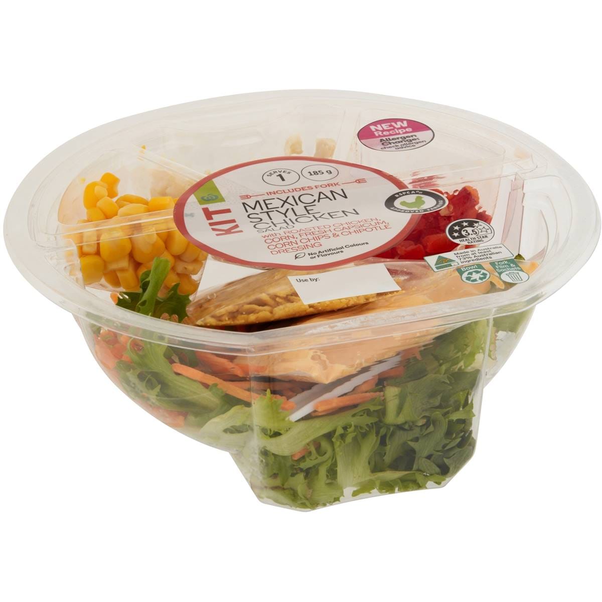 Woolworths Mexican Style Chicken Salad Bowl 185g Woolworths