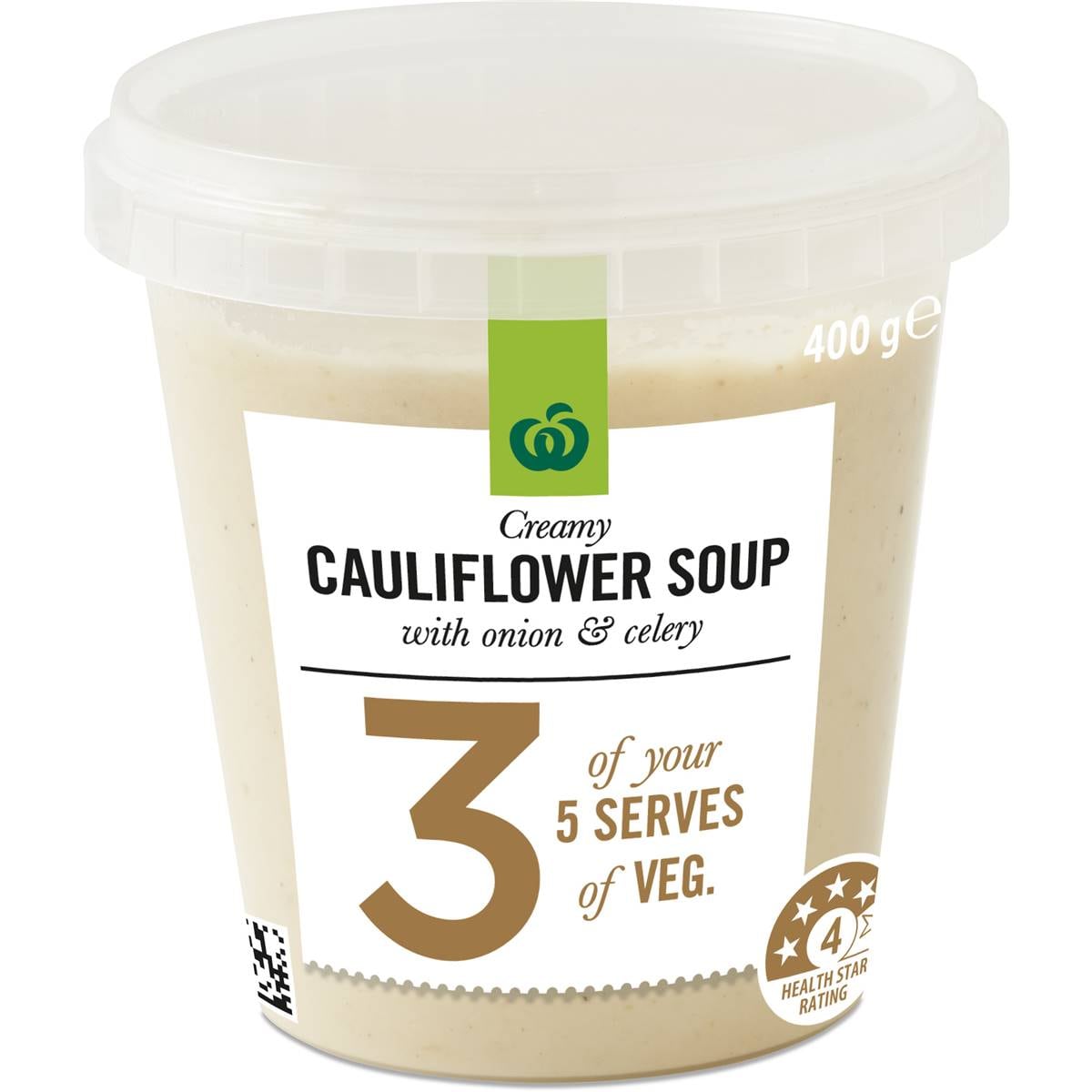 Woolworths Creamy Cauliflower Soup With Onion & Celery 400g Woolworths