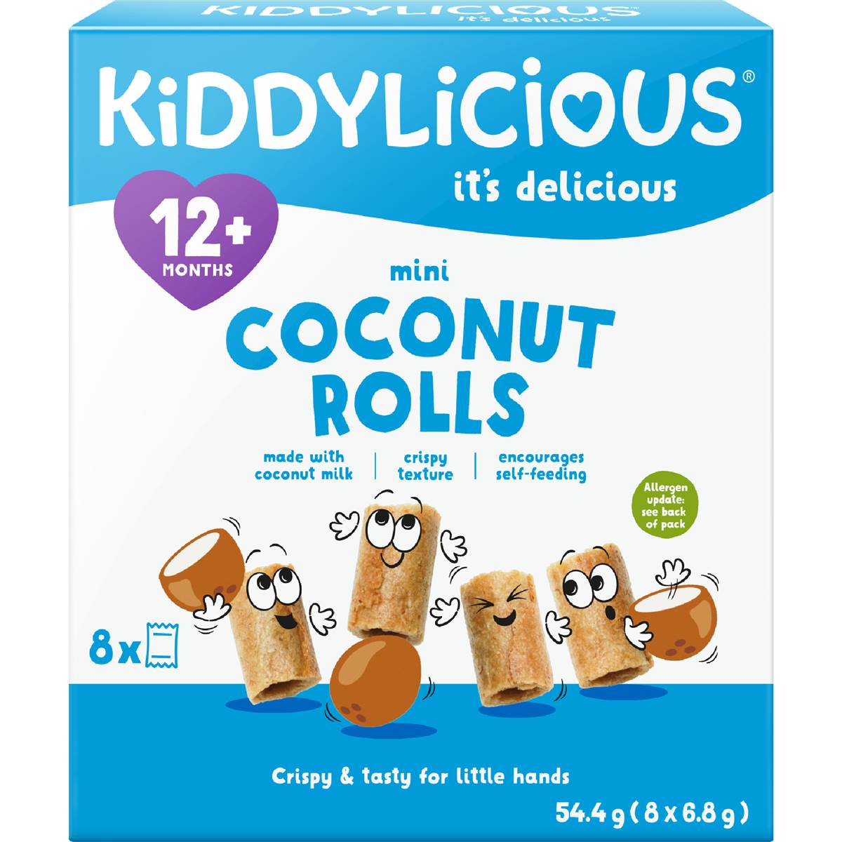 Kiddylicious Mini Coconut Rolls 8 pack