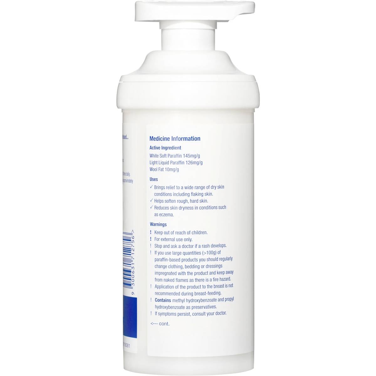 E45 Moisturising Cream Pump For Dry Skin & Eczema 500g Woolworths