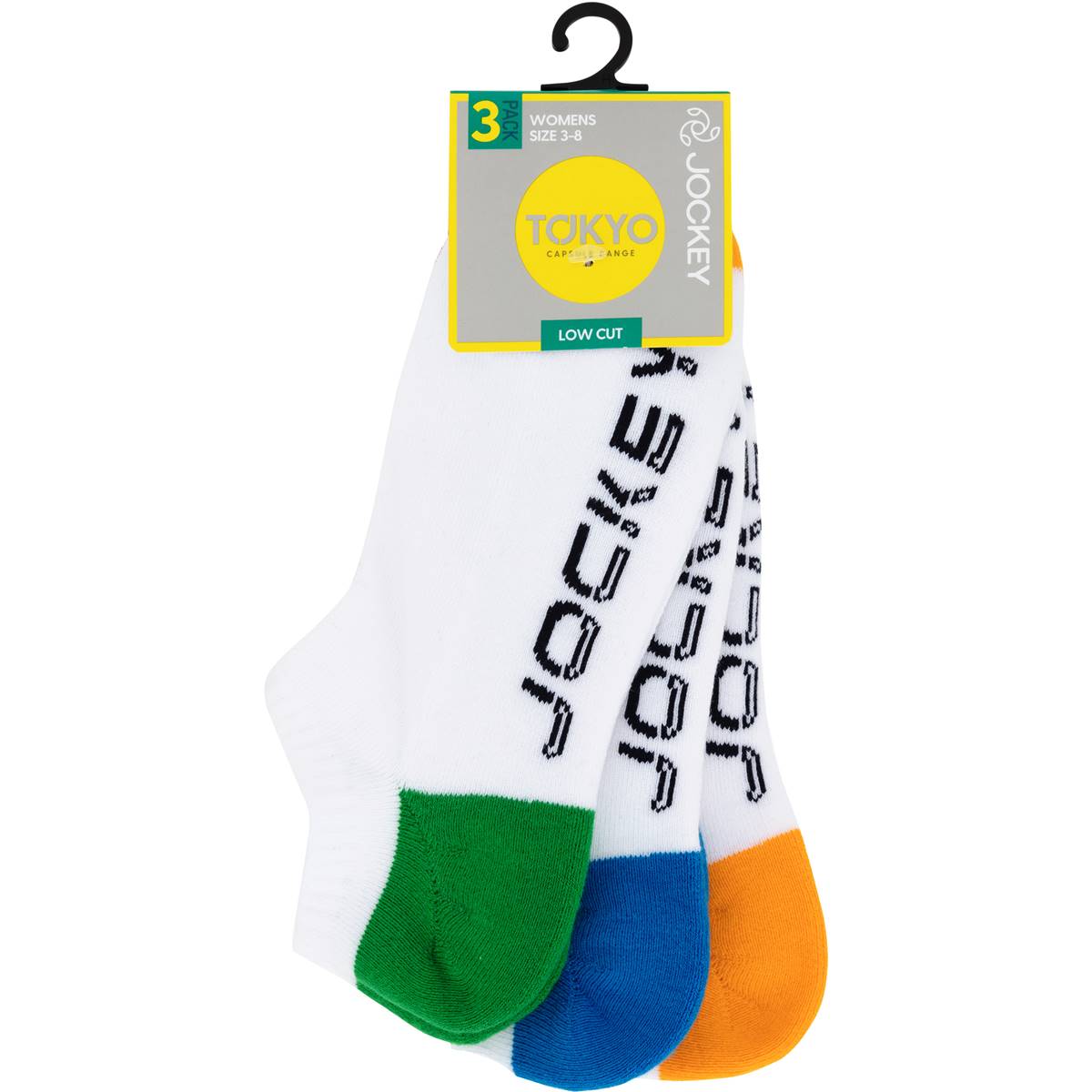 Jockey Women's Olympic Low Cut Sock Size 3+ 3 Pack Woolworths