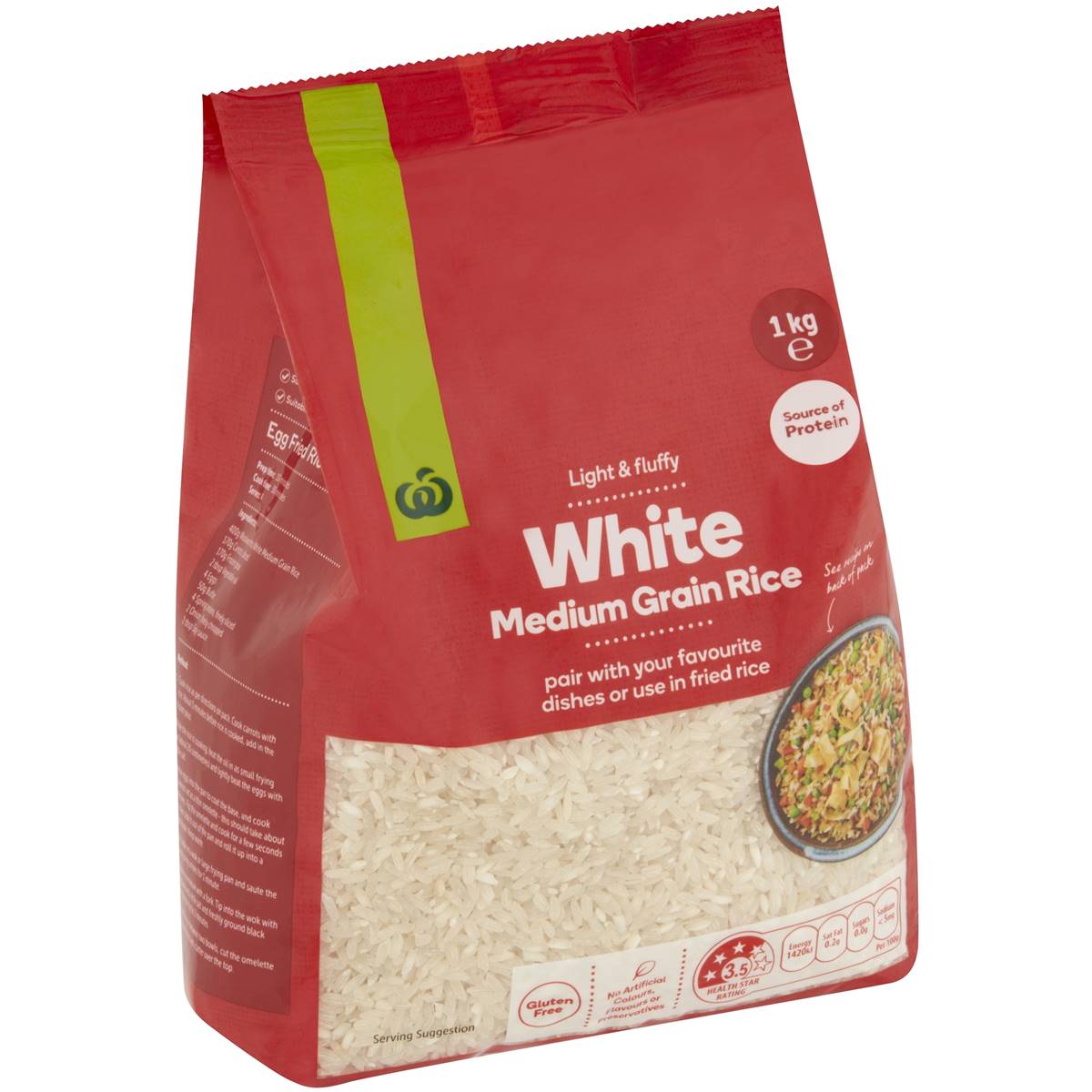 Woolworths White Medium Grain Rice 1kg Woolworths