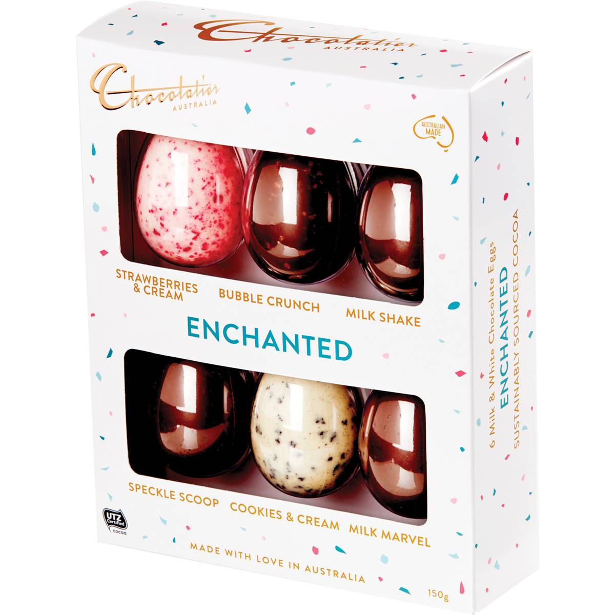 Chocolatier Enchanted Milk & White Chocolate Easter Eggs 6 Pack