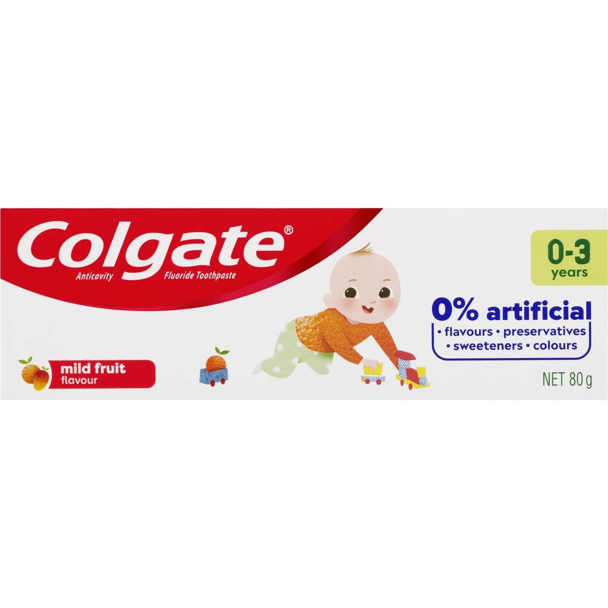 Colgate Kids Anticavity Fluoride Toothpaste 03 Yrs Mild Fruit 80g