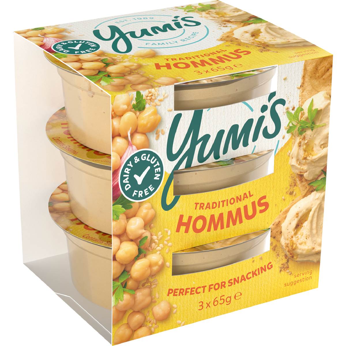 Yumi's Mini Hommus 65g X3 Pack Woolworths