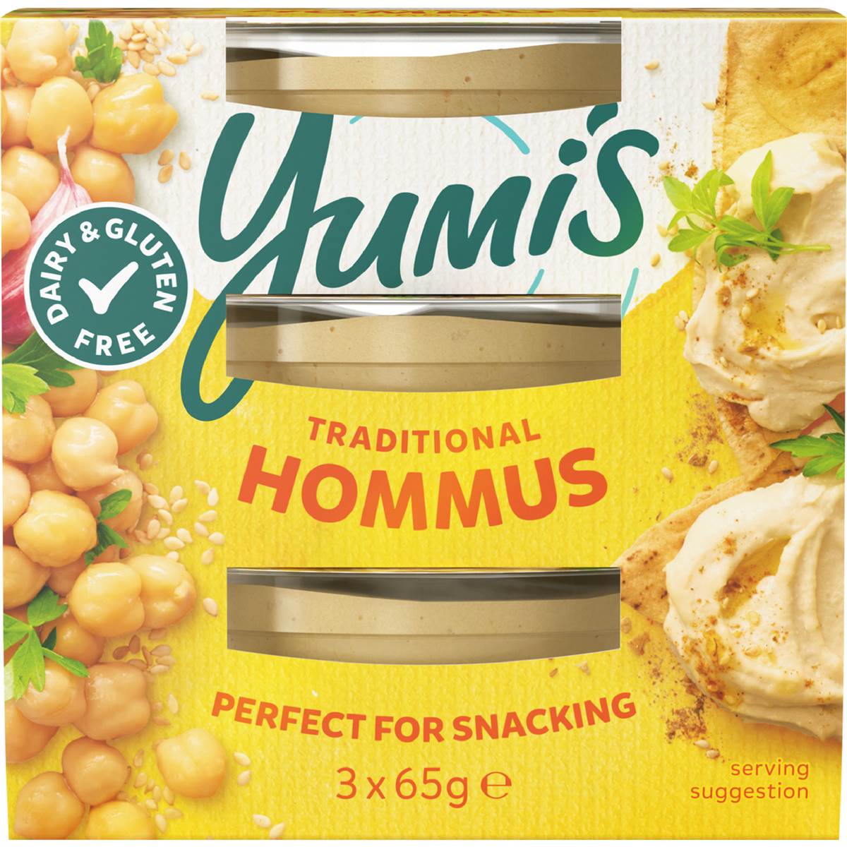 Yumi's Mini Hommus 65g X3 Pack Woolworths