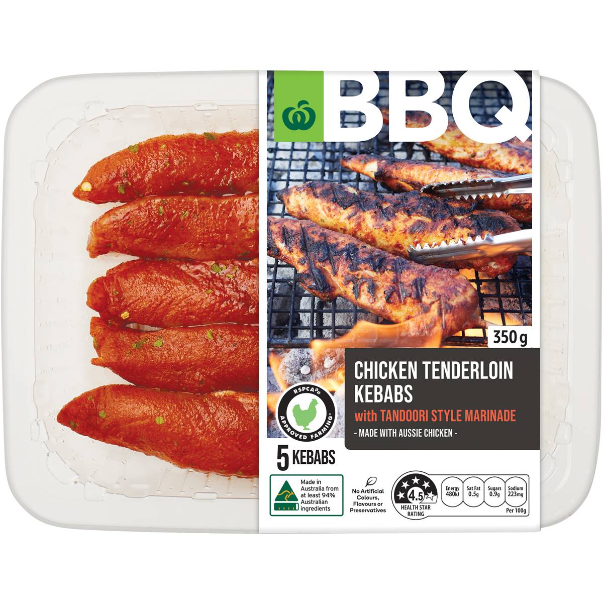 Woolworths Bbq Chicken Tenderloin Kebabs Tandoori Style Marinade 350g ...