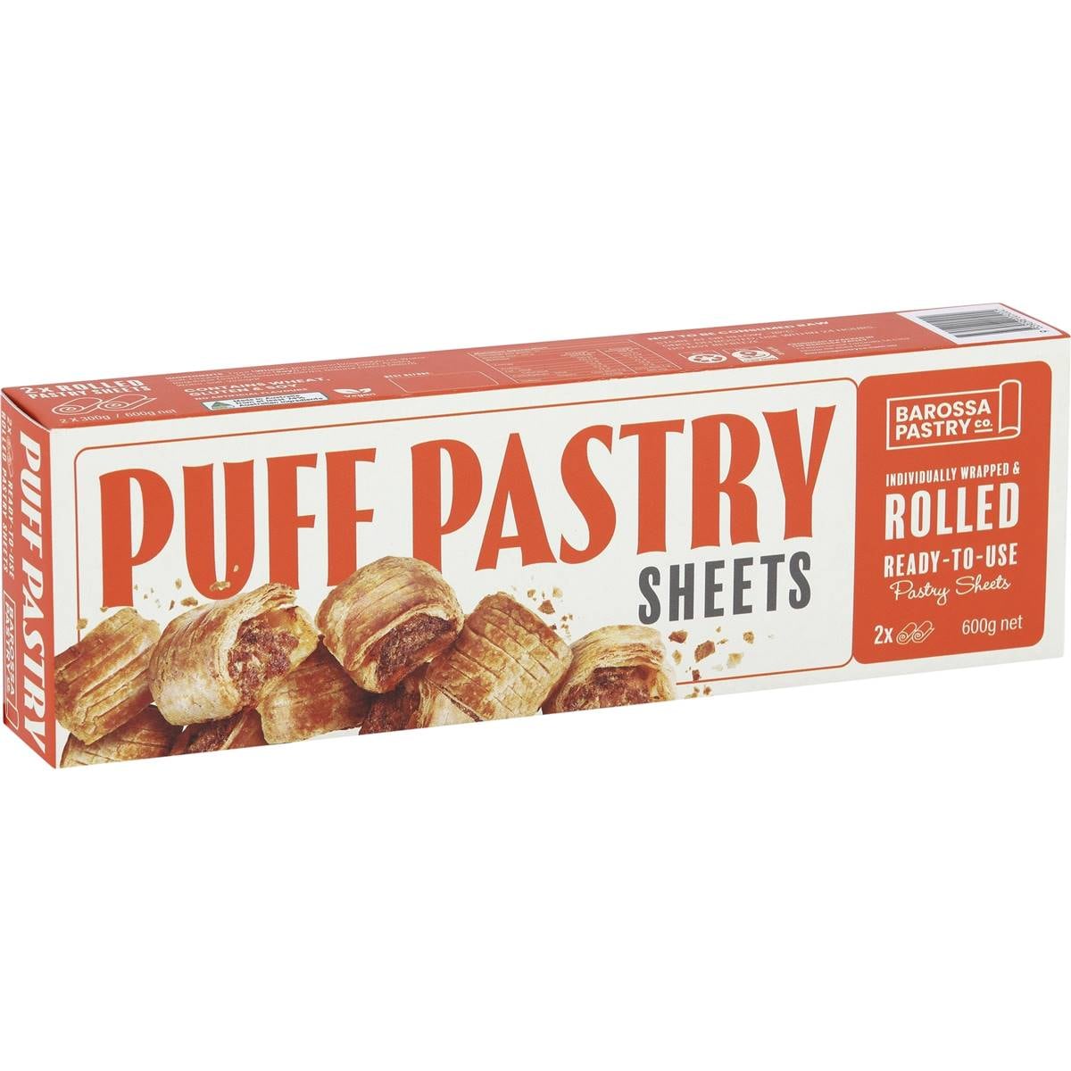 Barossa Pastry Co. Puff Pastry Sheets 600g