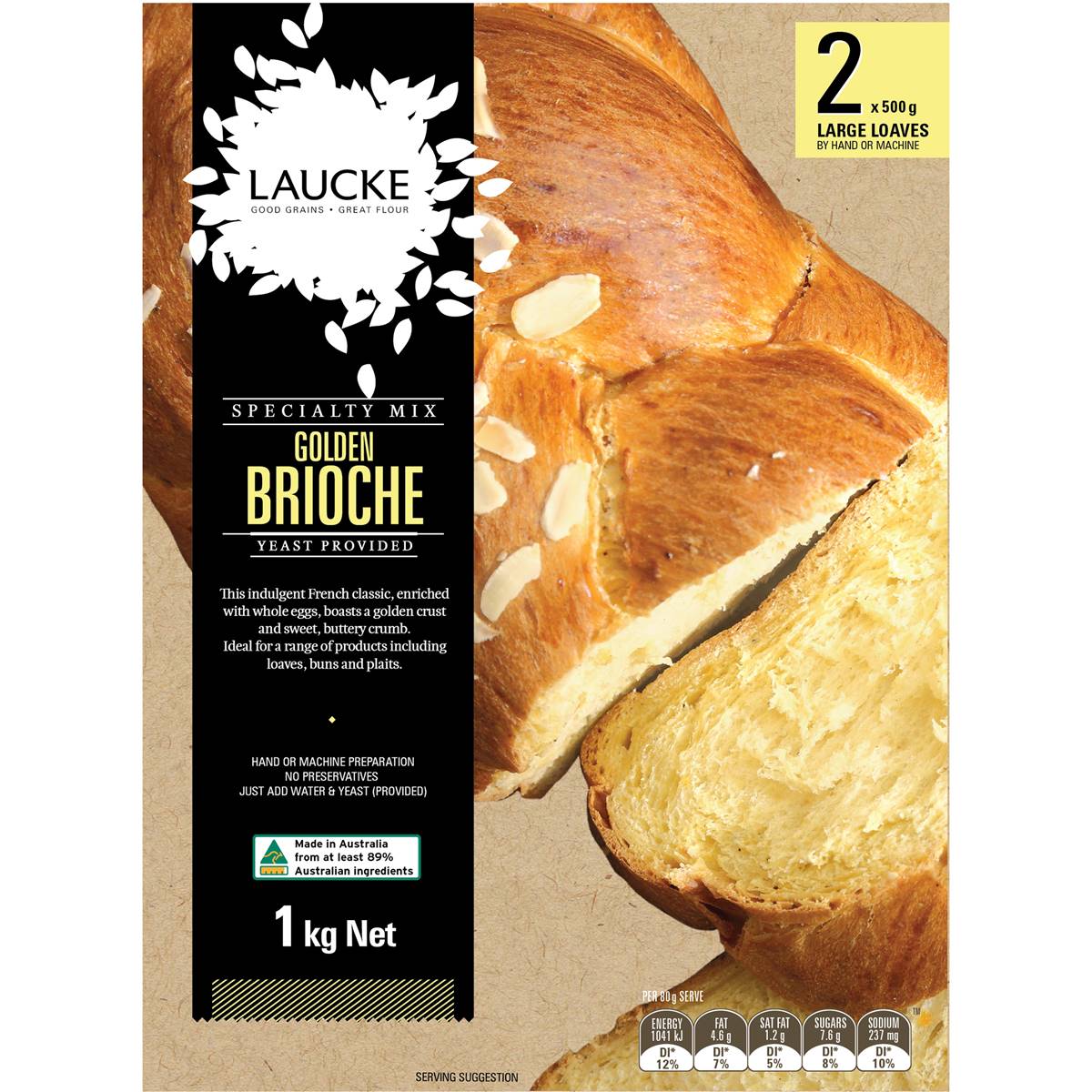 Laucke Golden Brioche Bread Mix 1kg Woolworths