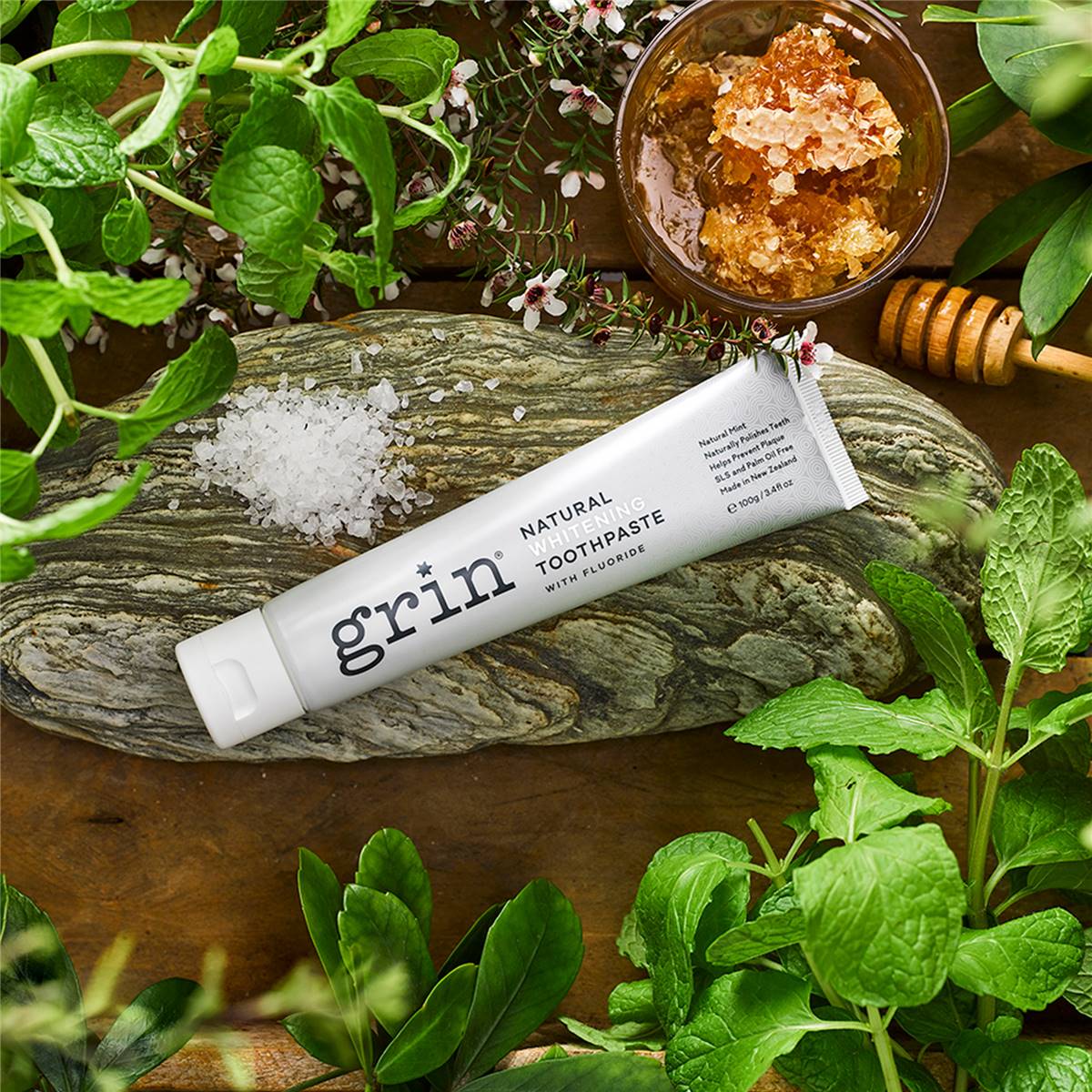 Grin Natrual Whitening Toothpaste With Fluoride 100g Woolworths