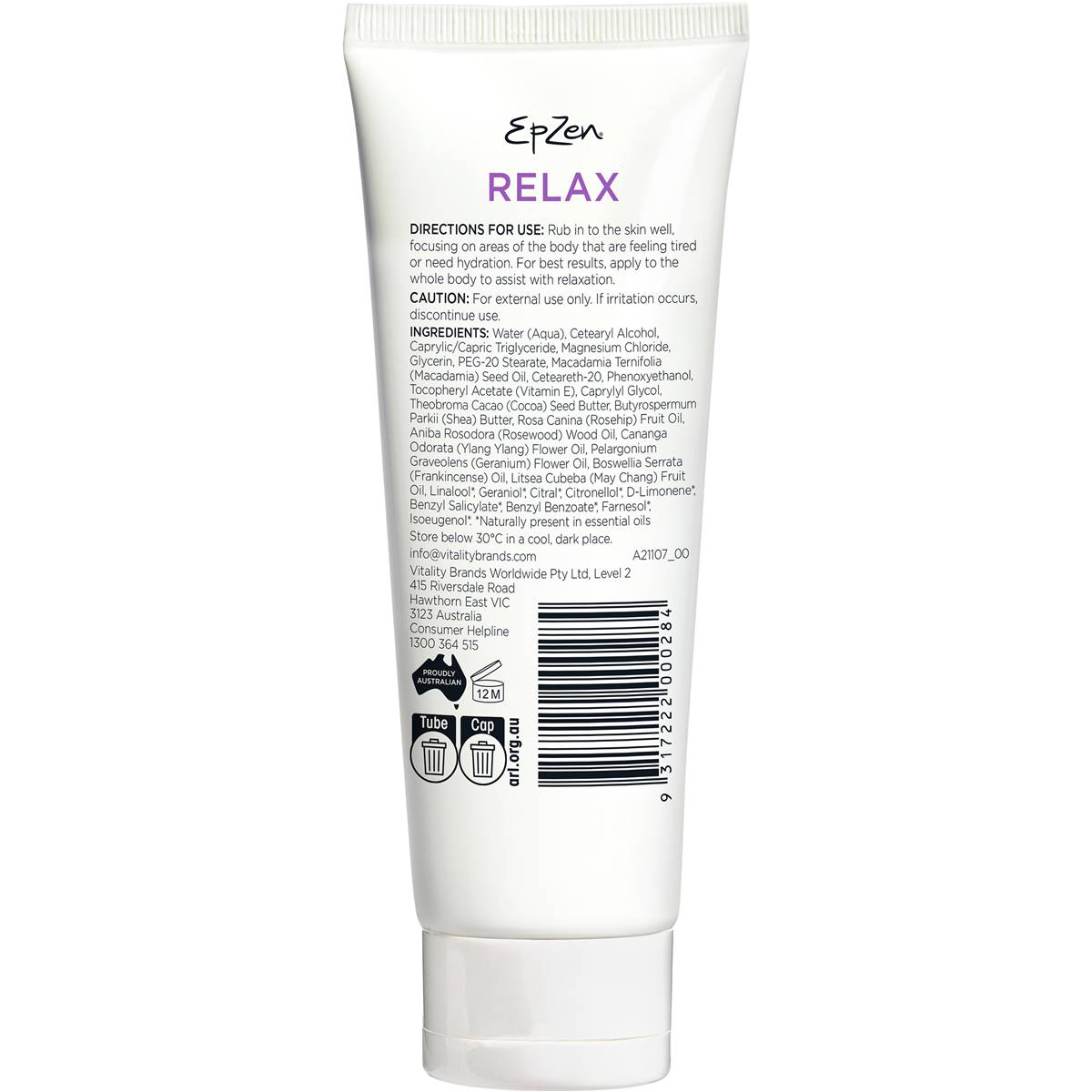 Epzen Relax Magnesium Body Lotion 100ml Woolworths