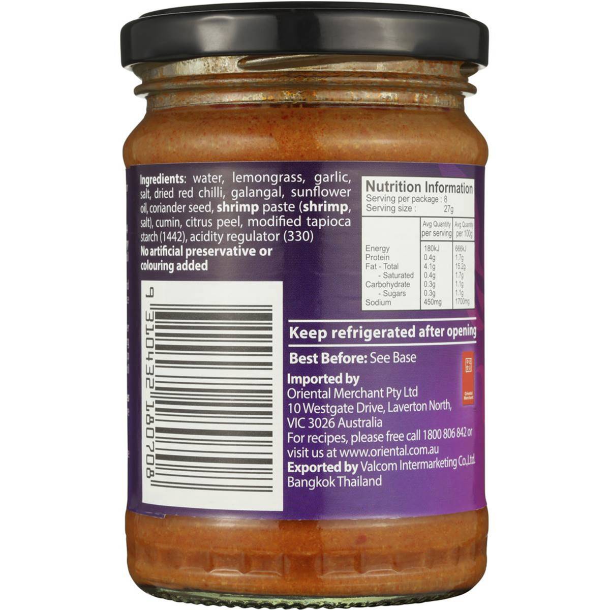 Paste Thai Panaeng Curry 210g Woolworths