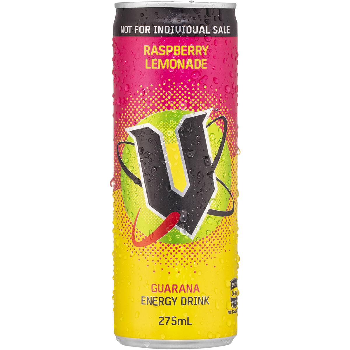 V Energy Drink Raspberry Lemonade 4 Pack | Woolworths