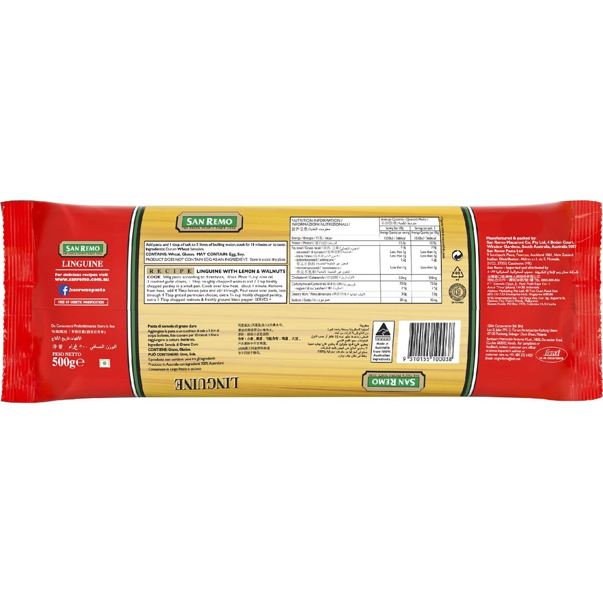 San Remo Linguine Pasta No 1 500g Woolworths
